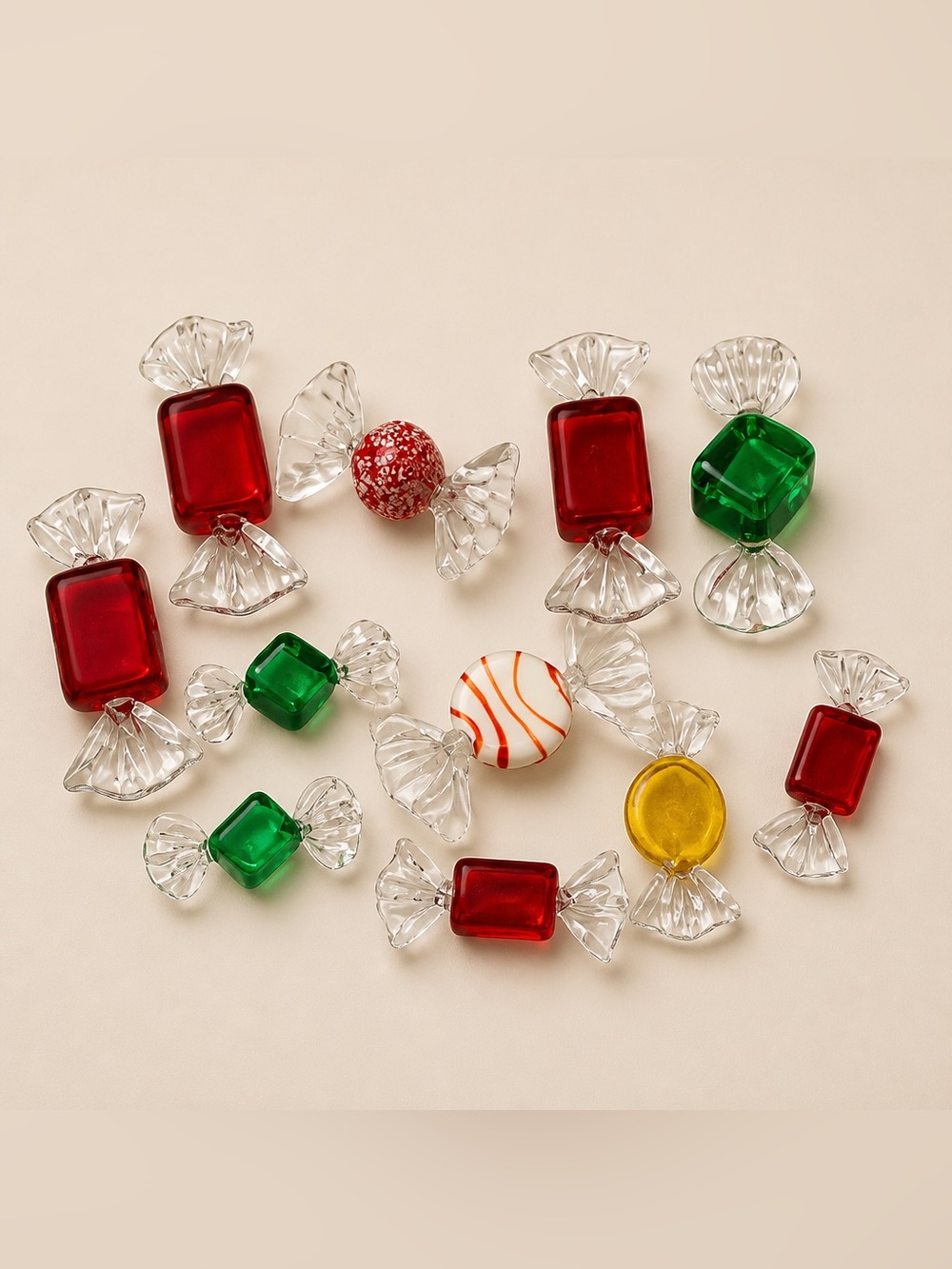 Global Vintage Murano style art glass candy Figurines Assorted Colors and Sizes